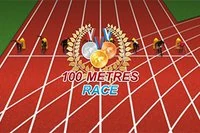 Biegnij do mety w wyścigu na 100 metrów