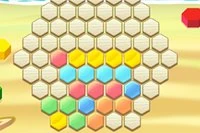 Układaj puzzle w kształcie heksagonów i twórz pełne linie w tej grze 1010