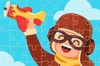 Puzzle-samolot to zabawna gra online