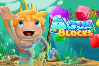 W Aqua Blocks spotkasz uroczego chłopca w podwodnym królestwie