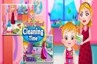 Baby Hazel chce pomóc mamie w sprzątaniu domu