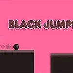 Czarna kula na różowym tle z napisem Black Jumper