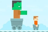 W świecie bloków górnik musi uciec przed gigantycznym zombie
