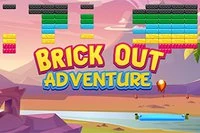 Zabawna gra Brick Out Adventure z kolorowymi klockami.