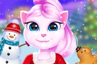 Witamy w grze Cat Girl: Świąteczne Dekoracje.