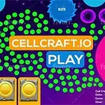 Kolorowe kółka na ciemnym tle z logo CELLCRAFT