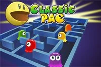 Klasyczne Pacman: zjedz wszystkie żółte kropki i unikaj duchów