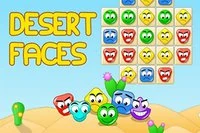 W mobilnej wersji Desert Faces musimy dopasować 3 twarze w tym samym kolorze