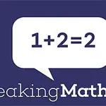 Na granatowym tle biały dymek z równaniem 1+2=2 oraz napis Freaking Math poniżej
