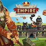 Goodgame Empire Wiking z toporem na pierwszym planie i atakowana średniowieczna twierdza w tle