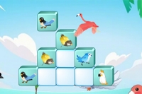 Zabawna gra Mahjong z ptakami