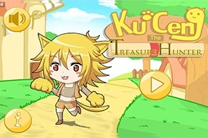 Postać anime z kocimi uszami i ogonem na kolorowej, rysunkowej scenerii ze ścieżką i budynkami w tle