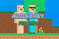 Noob Baby vs Pro Baby to niesamowita gra przygodowa dla dwóch graczy