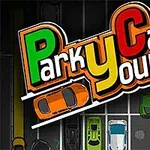 Kolorowe samochody zaparkowane na parkingu z widocznym logo