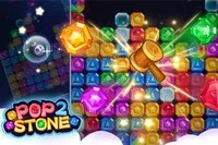 Gwiazdy świecą na pięknym nocnym niebie w Pop Stone 2