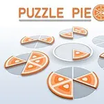 Układ graficzny przedstawia sześć okręgów z kawałkami przypominającymi pizzę oraz napis PUZZLE PIECES