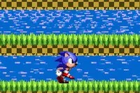 Pomóż Sonicowi biec jak najdalej w tej retro grze Sonic