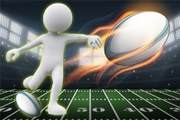 Połączenie gry biegowej z kopem rugby