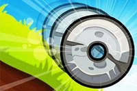 Stone Wheel to zabawna gra, w której sterujesz dużym toczącym się kołem