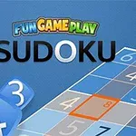 Plansza sudoku z kolorowym napisem i kilkoma widocznymi cyframi