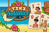 Tiki Solitaire to czasowa wersja popularnej gry karcianej Solitaire