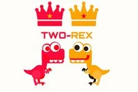 Kolorowa gra z T-Rexem z opcją dla dwóch graczy